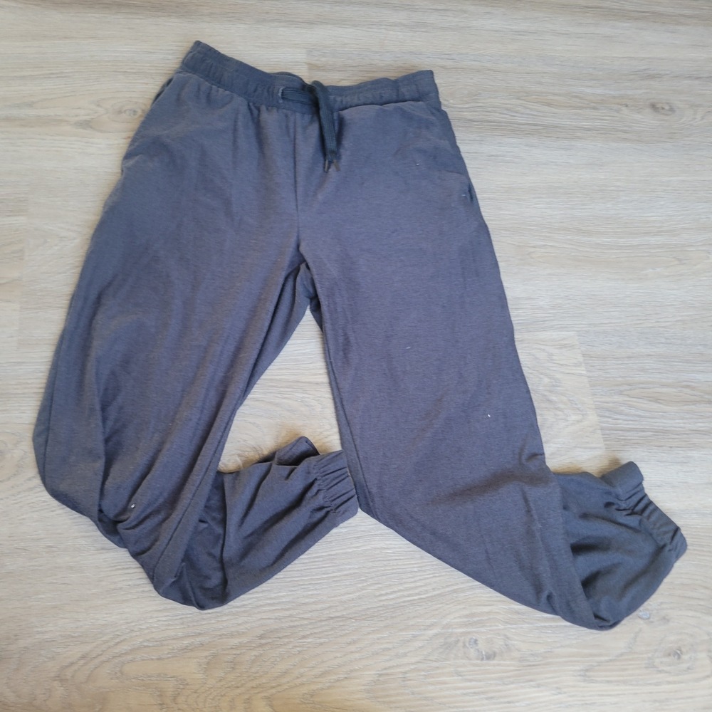 Old Navy Girls Jogger Pants M 8 Gray Heathered Active Go-Dry High Rise
